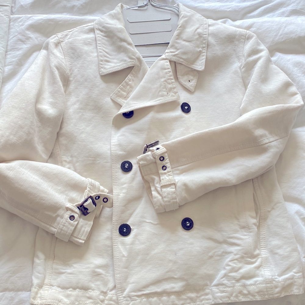 Burberry White Peacoat